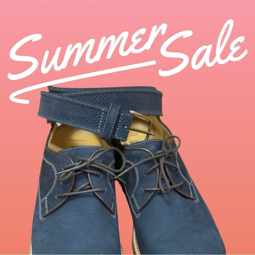 Johnson & Murphy blue suade shoes. Comes with Blue Suade matching belt!